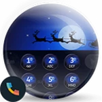 theme dialer xmas night sky android application logo